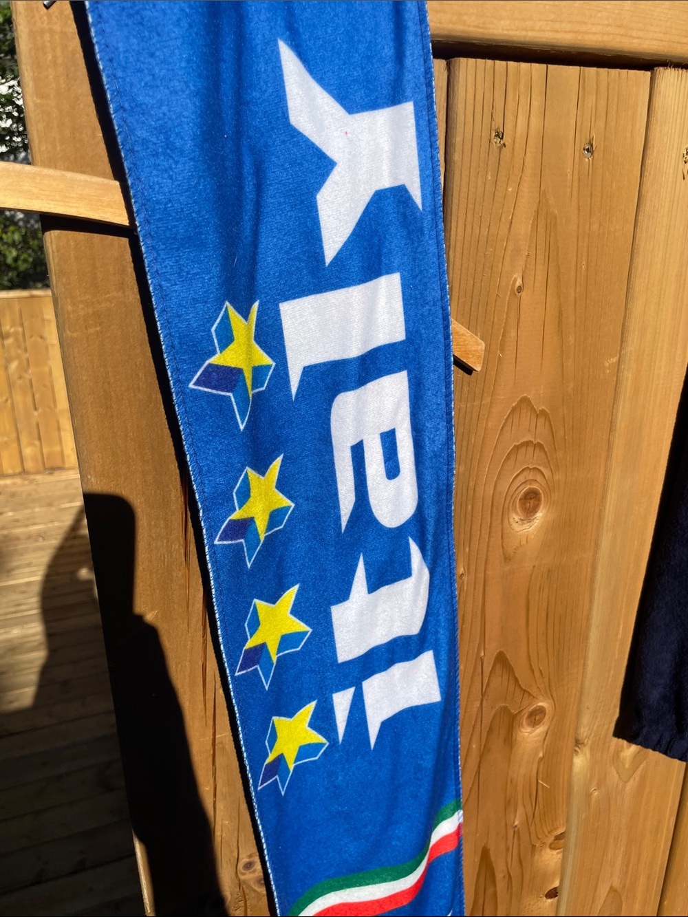 Italy National Football Team Scarf 4-Star FIGC Blue Supporters Soccer Scarf - Picture 4 of 5